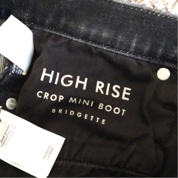 Lucky Brand Bridgette Y2K Zip High Rise Crop Mini Boot size 6/28R - Picture 6 of 15